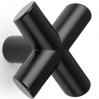 Меблева ручка-кнопка Viefe Equis 40х40x25 мм чорний матовий (0614.040.Z.М2)